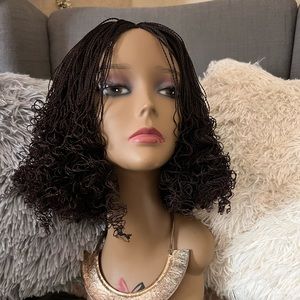 Curly braided wig